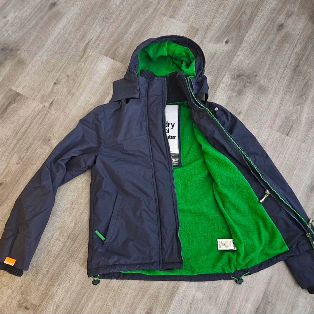 Superdry Windcheater Jacket, Blue Shell/ Green In… - image 5